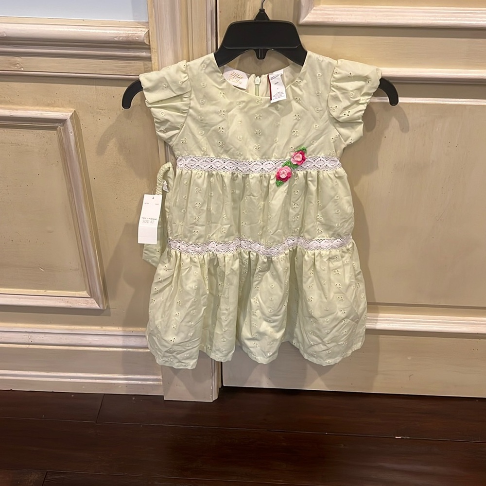 NWT Girls 4T Dress and Headband Set